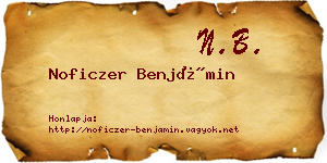 Noficzer Benjámin névjegykártya